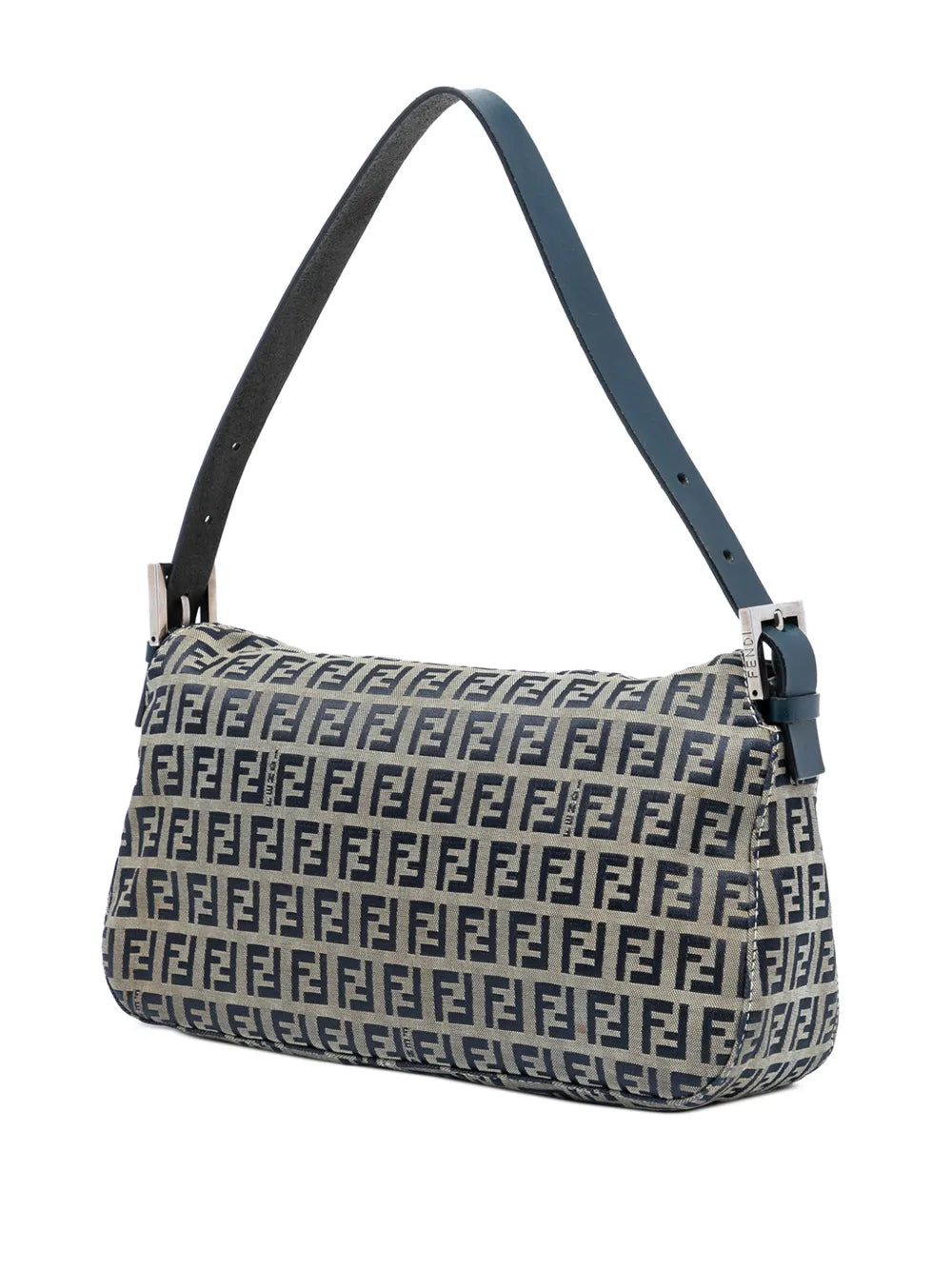 Fendi Pre Owned 20Th Century Zucchino Canvas Double Flap Shoulder Bag