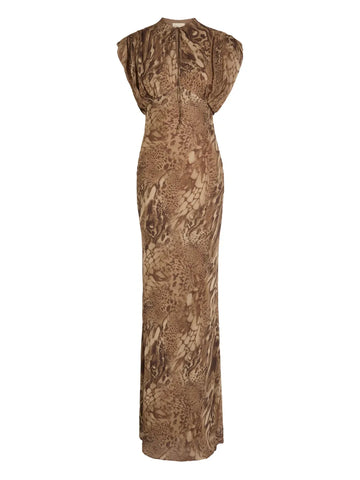 De La Vali Ceres Patterned Maxi Dress