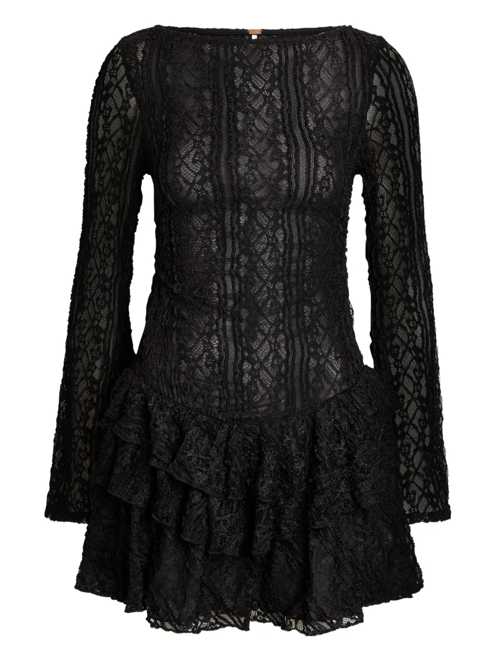 Free People Ruffled Lace Mini Dress
