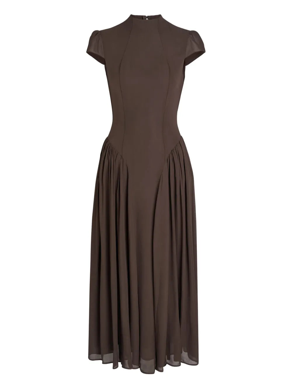 Reformation Maven Mock Neck Midi Dress