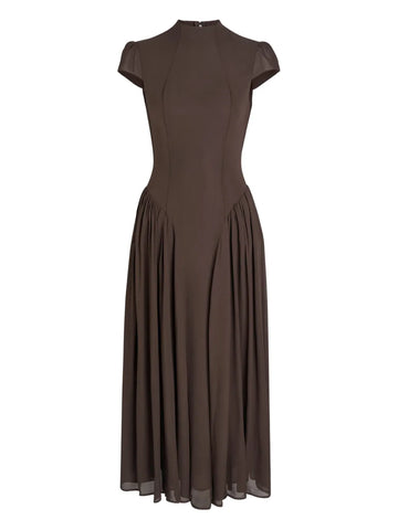 Reformation Maven Mock Neck Midi Dress