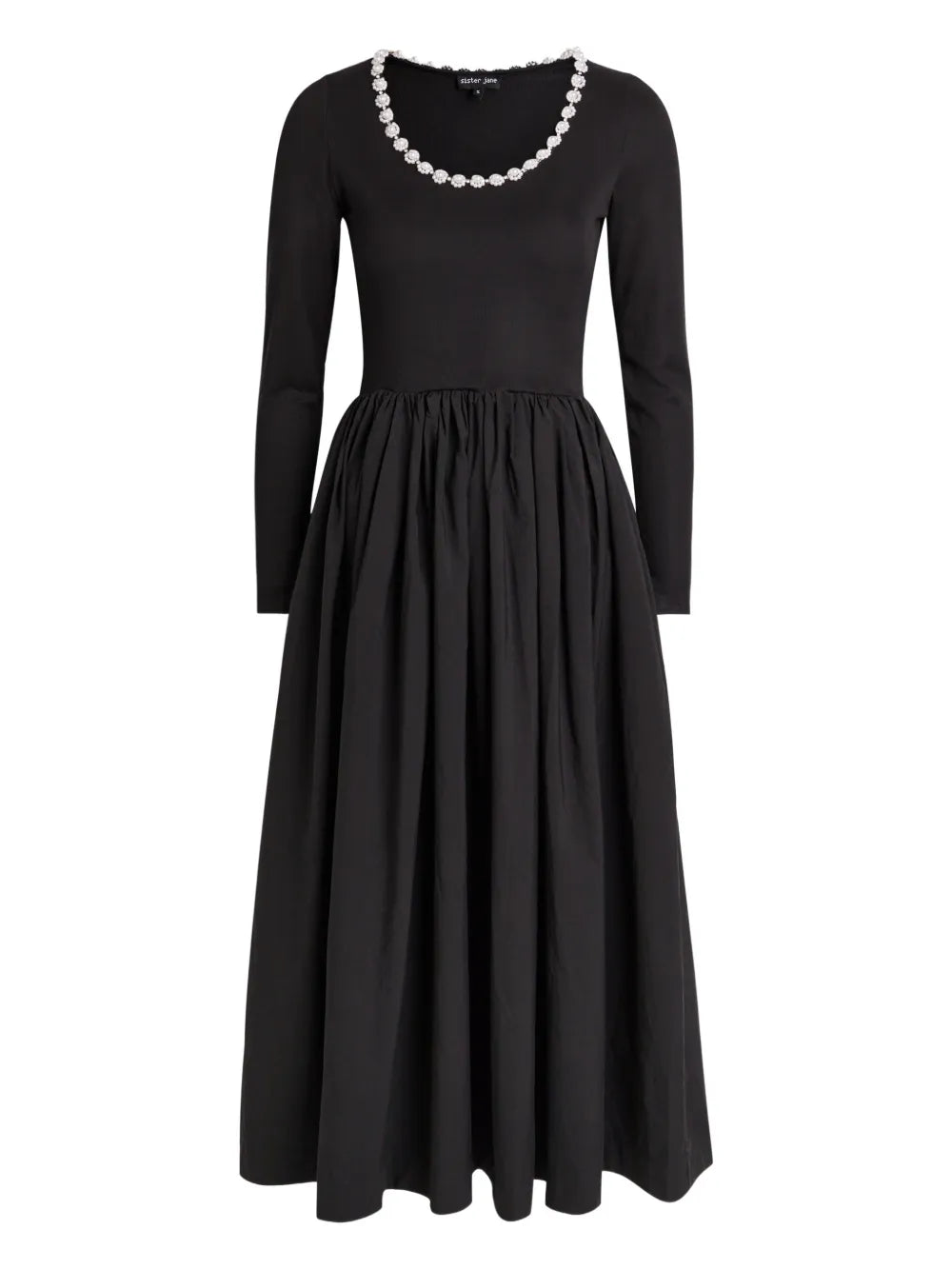 Sister Jane Beaded Long Sleeved Midi Dress
