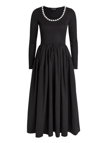 Sister Jane Beaded Long Sleeved Midi Dress