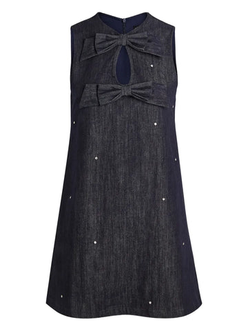 Sister Jane Bow Embellished Mini Dress