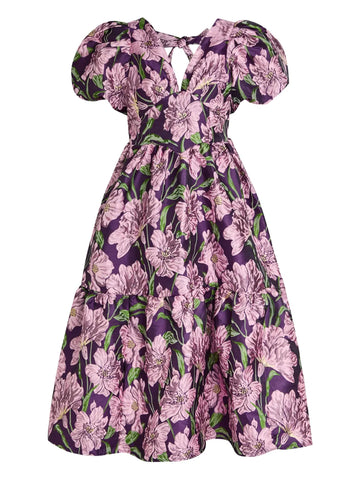 Sister Jane Floraison Jacquard Midi Dress