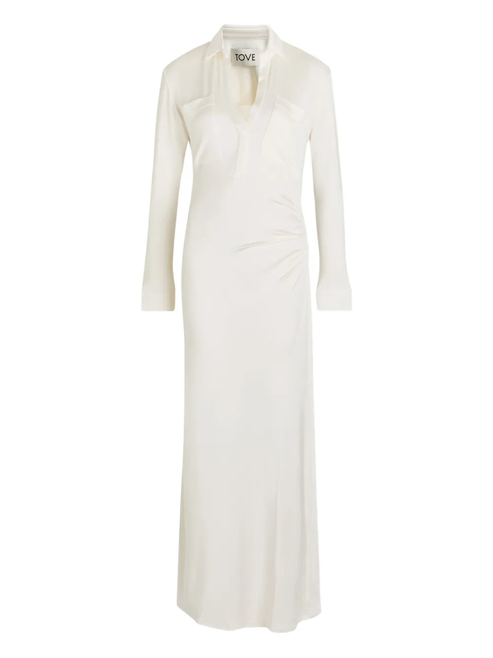 Tove Pockets Chest Collared Maxi Dress