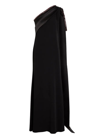 Roland Mouret Embellishment One Shoulder Maxi Dress