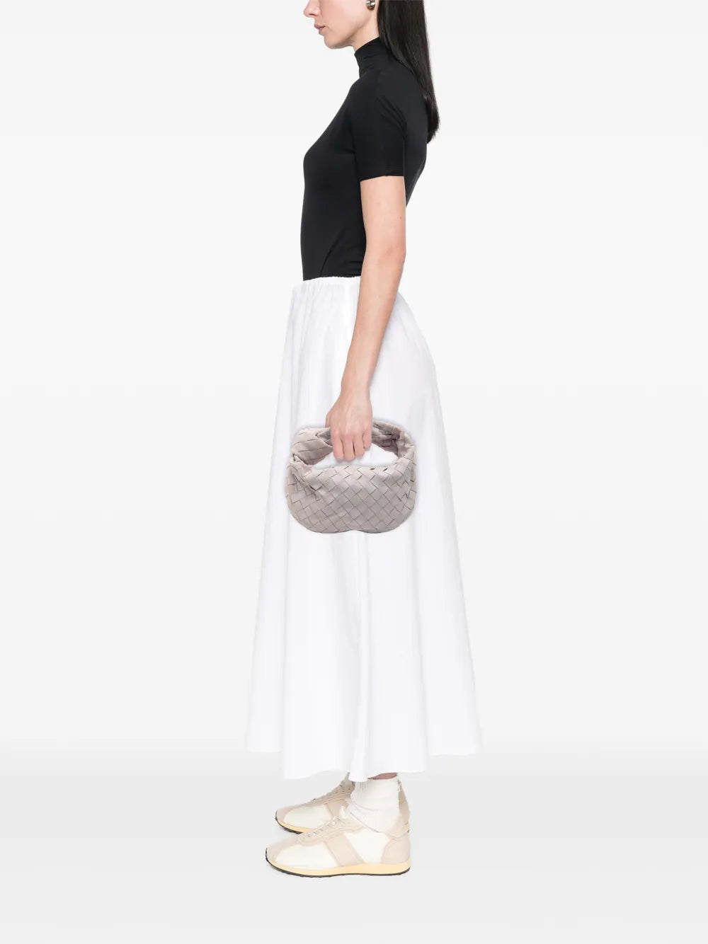 Bottega Veneta Pre Owned 2012 2025 Mini Suede Intrecciato Jodie Hobo Bag