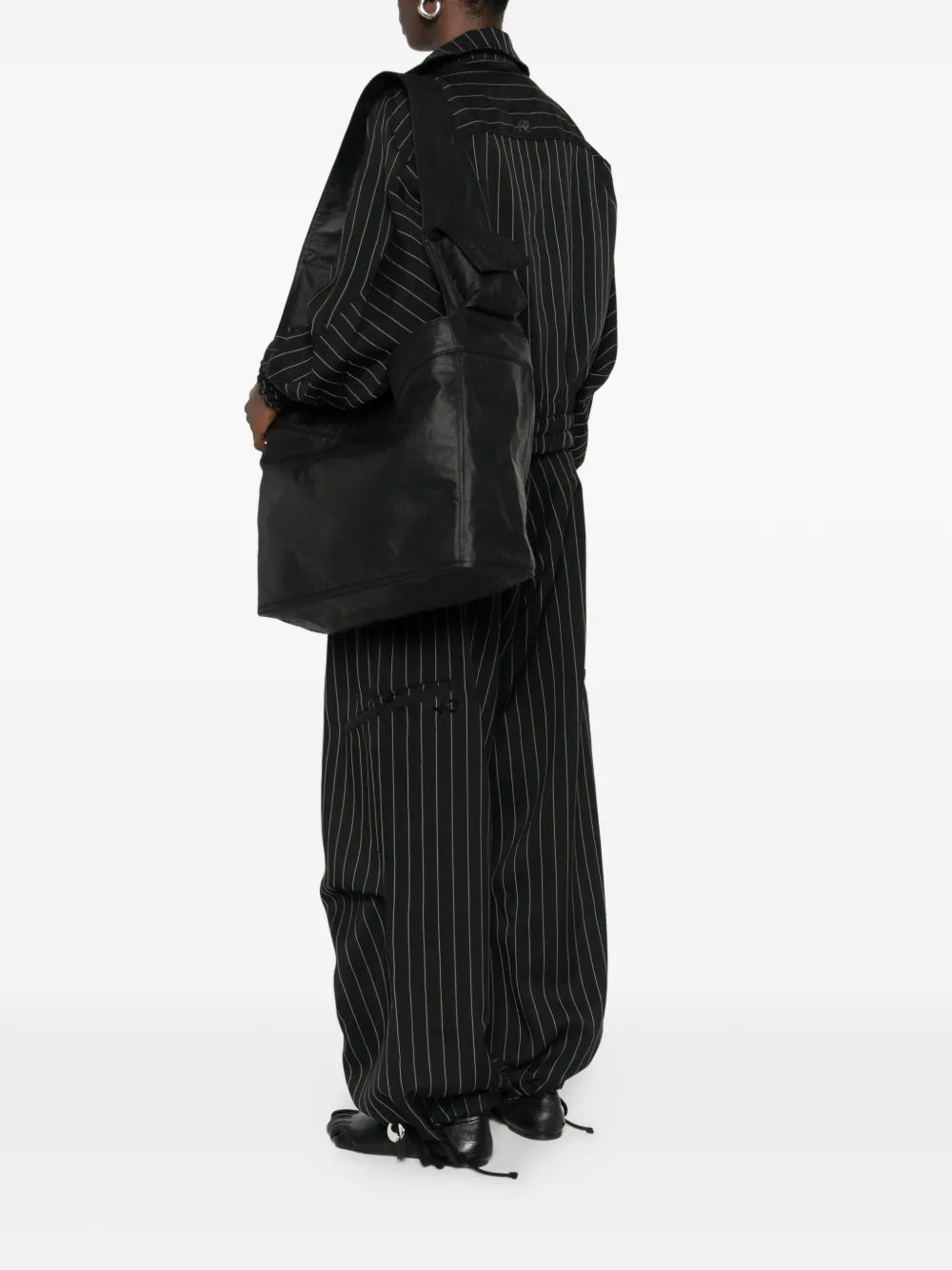 Y 3 Large Newspaper Flap Pocket Tote Bag
