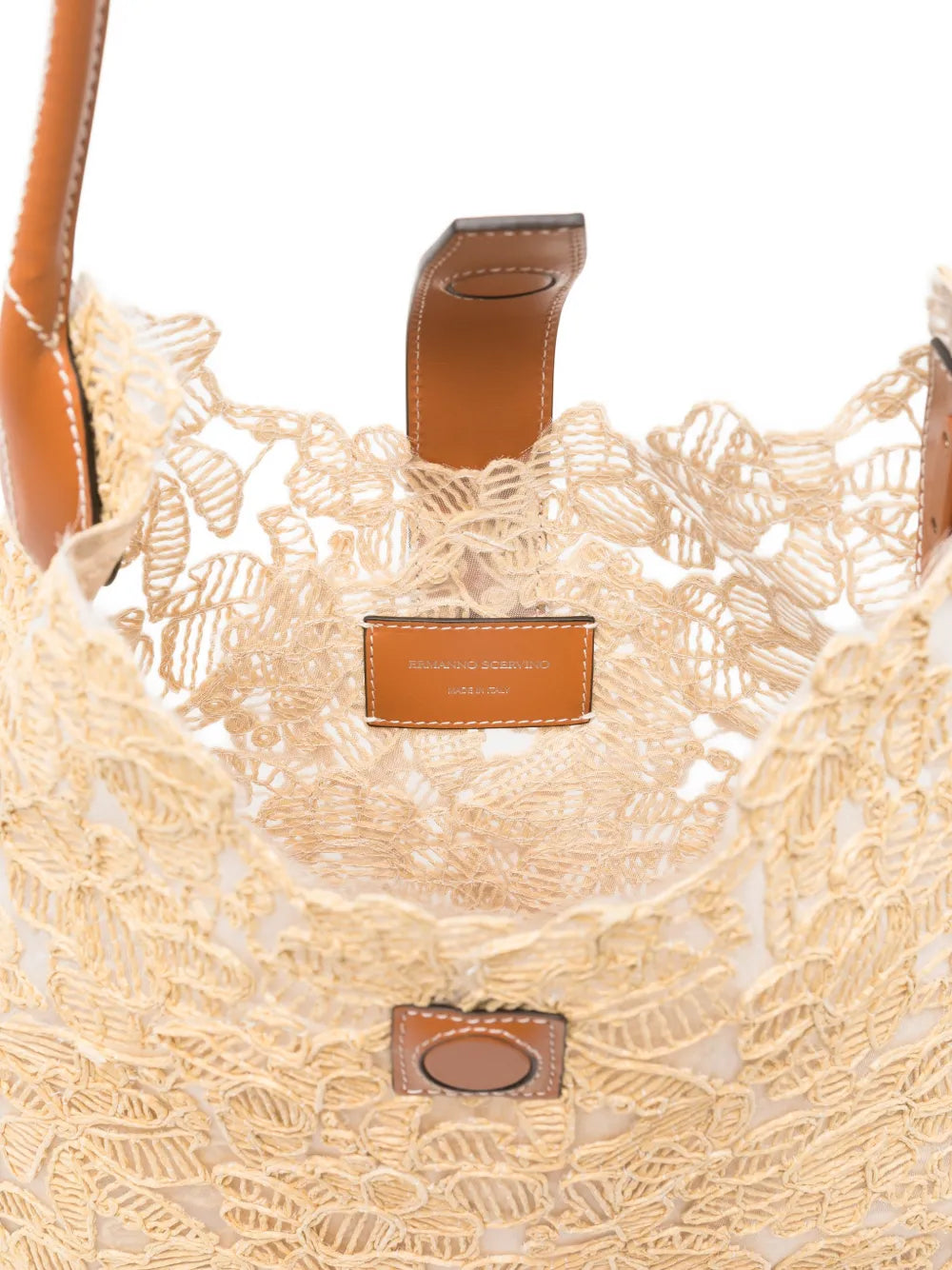 Ermanno Scervino Floral Embroidered Shoulder Bag