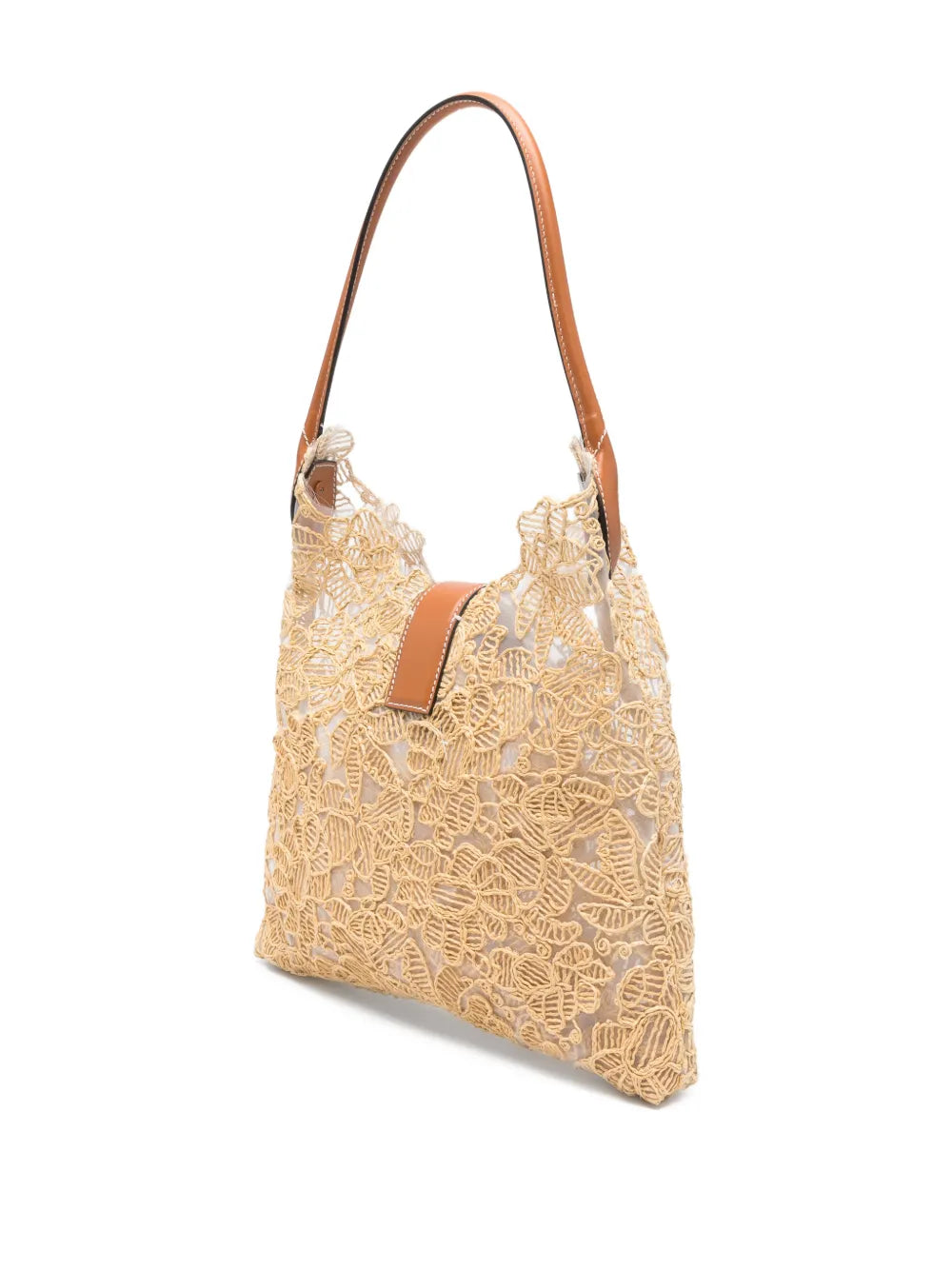 Ermanno Scervino Floral Embroidered Shoulder Bag