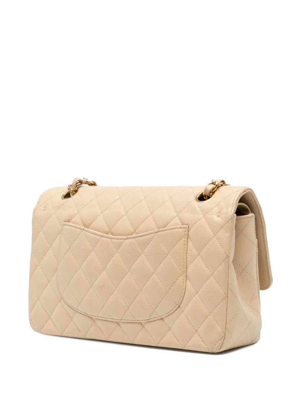 Chanel Pre Owned 2009 2010 Medium Classic Caviar Double Flap Shoulder Bag