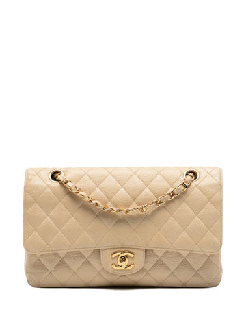 Chanel Pre Owned 2009 2010 Medium Classic Caviar Double Flap Shoulder Bag