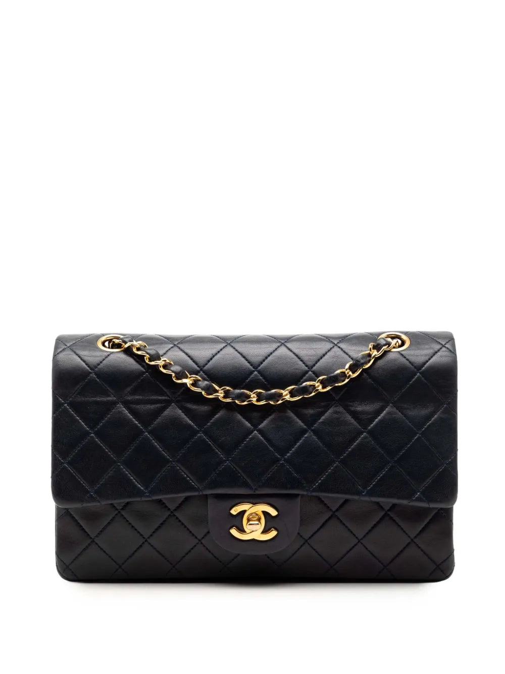 Chanel Pre Owned 1989 1991 Medium Classic Lambskin Double Flap Shoulder Bag