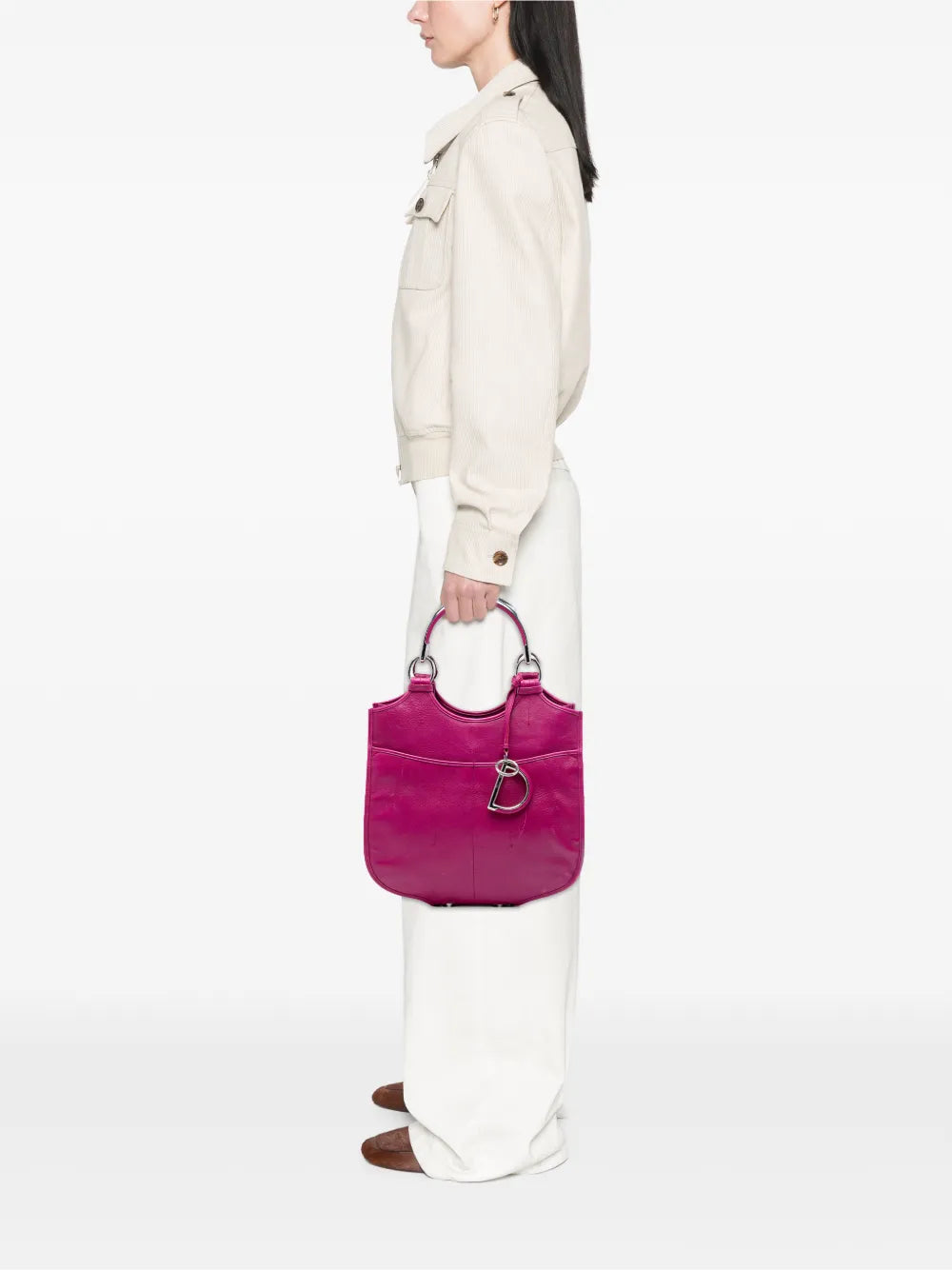 Christian Dior Pre Owned 2008 Medium Leather 61 Hobo Bag