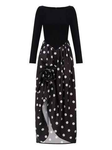 Sleeper Aurora Polka Dot Maxi Dress