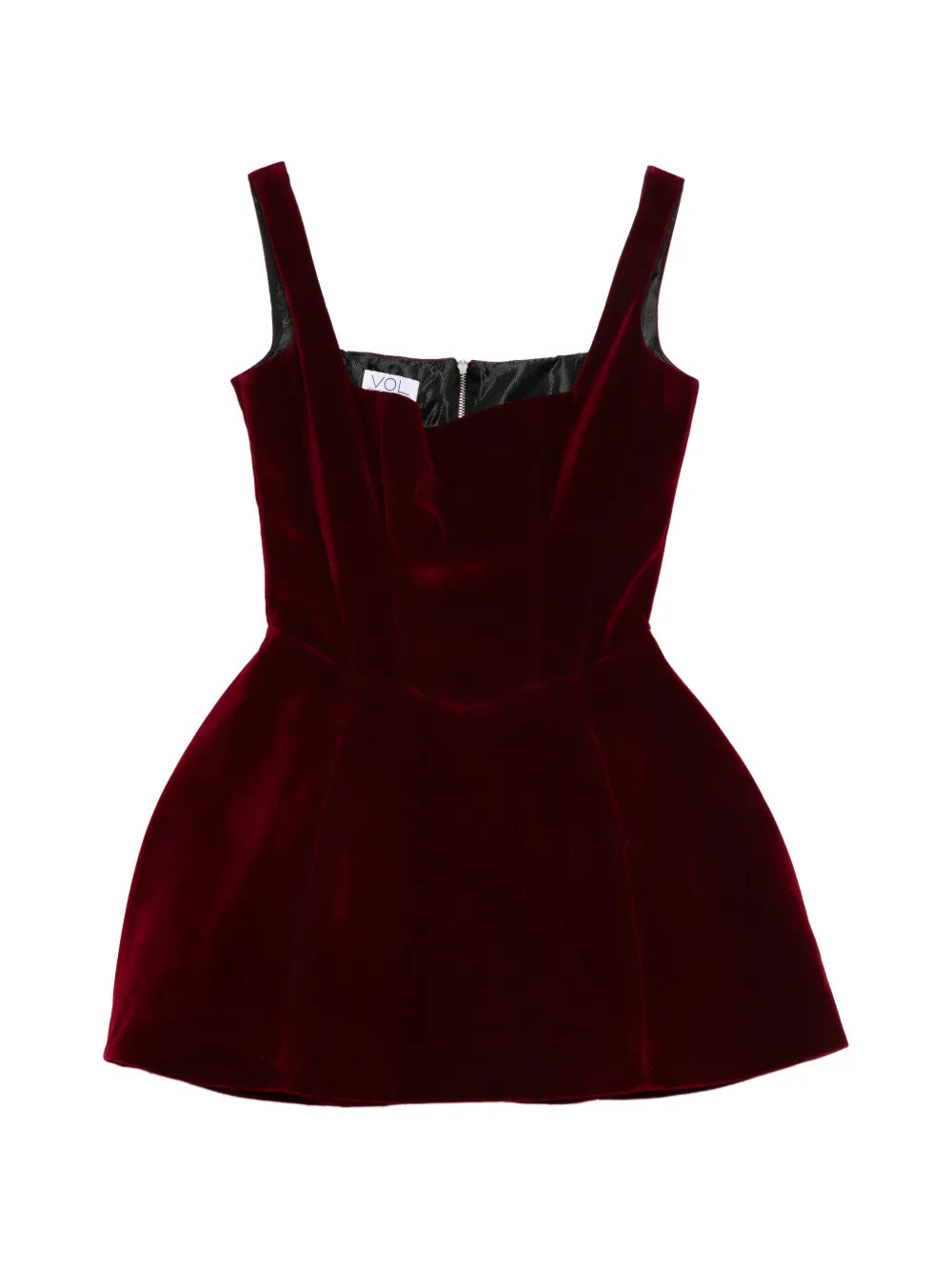 Vestiaire Dun Oiseau Libre Structured Velvet Mini Dress