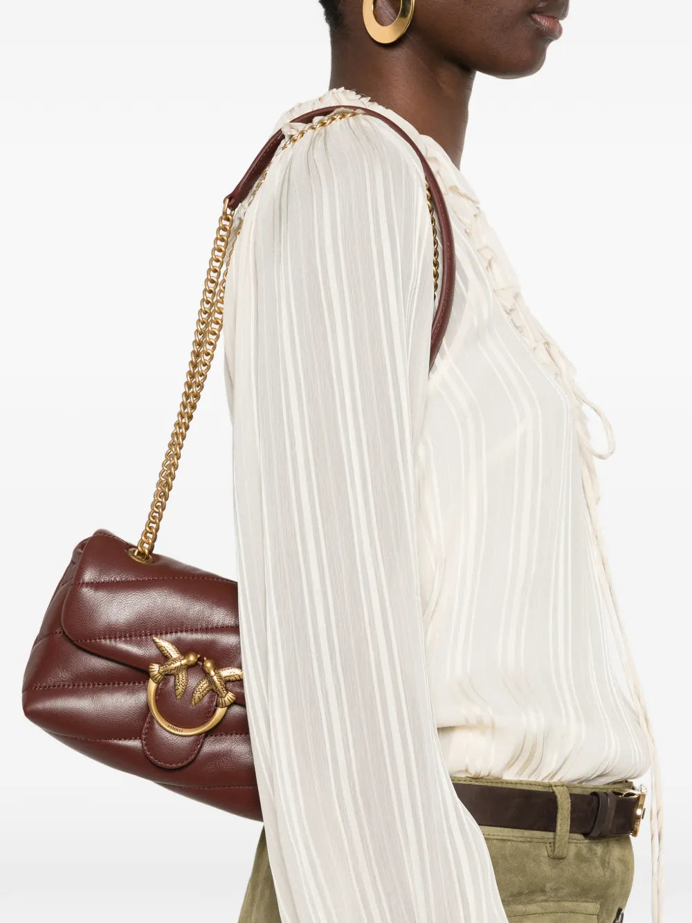 Pinko Baby Love Quilted Chain Shoulder Bag