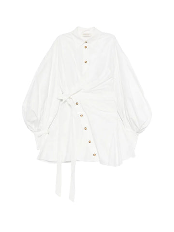 Zimmermann Tie Waist Button Mini Dress