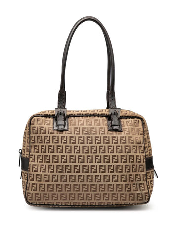 Fendi Pre Owned 2000 2010 Zucchino Canvas Shoulder Bag