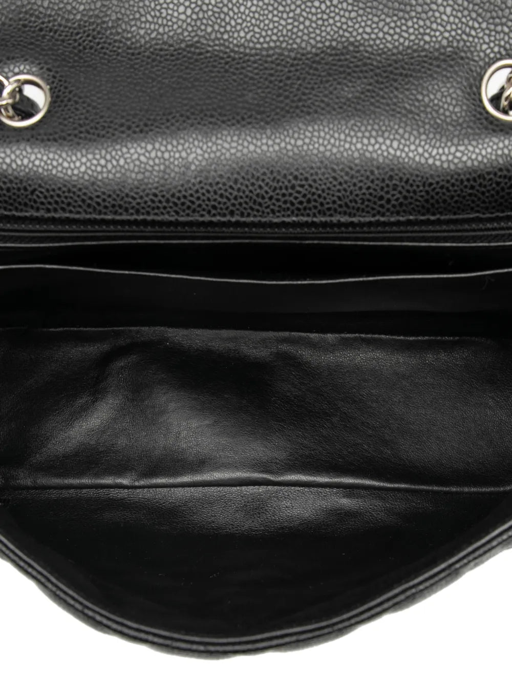 Chanel Pre Owned 2009 2010 Jumbo Classic Caviar Double Flap Shoulder Bag