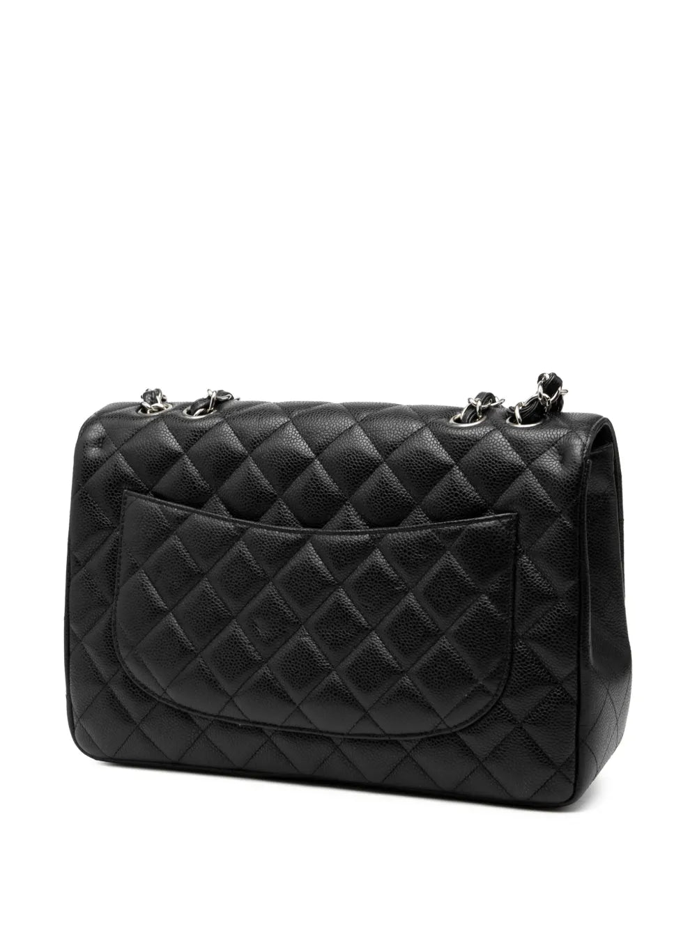 Chanel Pre Owned 2009 2010 Jumbo Classic Caviar Double Flap Shoulder Bag