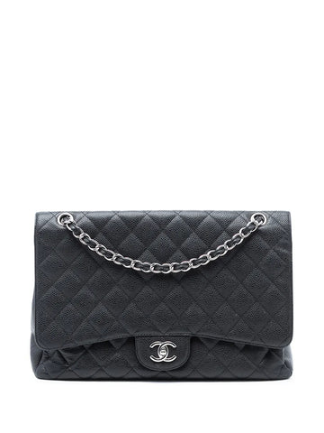 Chanel Pre Owned 2009 2010 Maxi Classic Caviar Single Flap Shoulder Bag