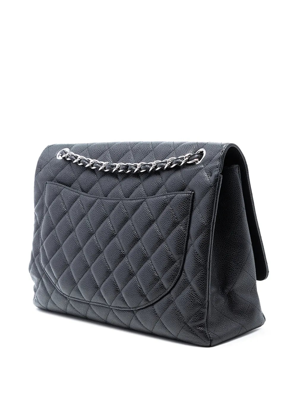 Chanel Pre Owned 2009 2010 Maxi Classic Caviar Single Flap Shoulder Bag