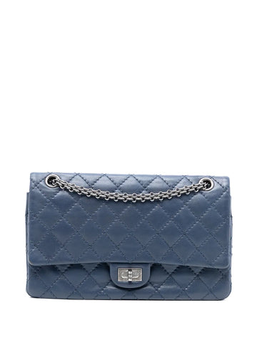 Chanel Pre Owned 2014 Reissue 255 Aged Calfskin Double Flap 226 Shoulder Bag