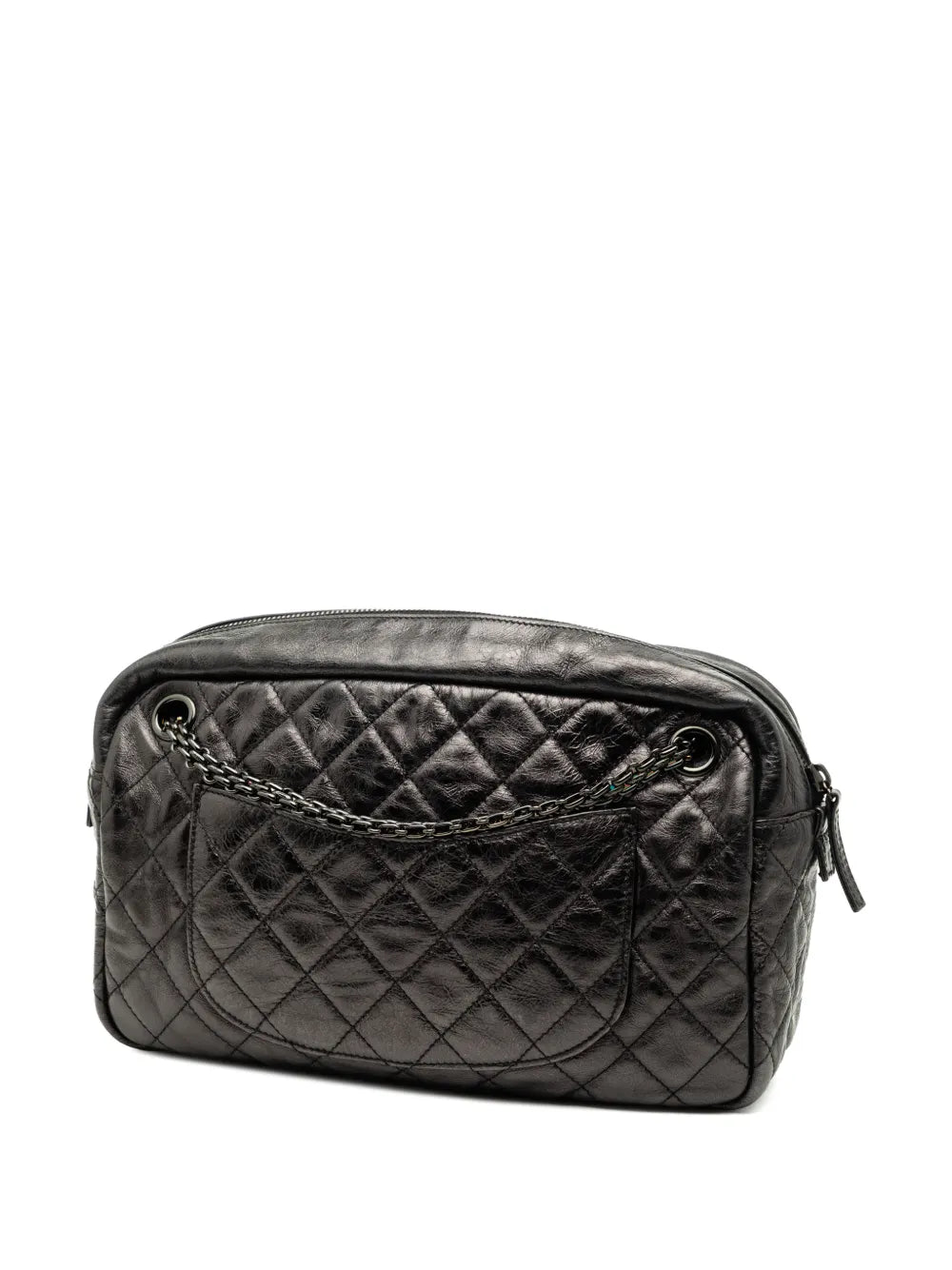 Chanel Pre Owned 2008 2009 Medium Reissue 255 Quilted Aged Calfskin Camera Bag Shoulder Bag
