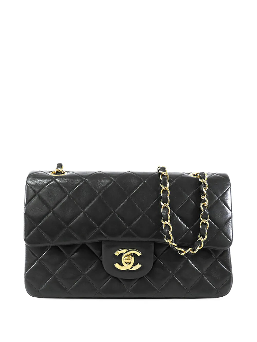 Chanel Pre Owned 1991 1994 Small Classic Lambskin Double Flap Shoulder Bag