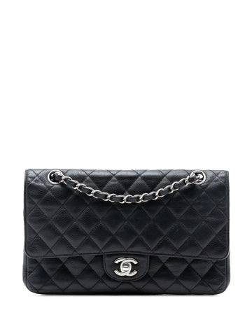 Chanel Pre Owned 2009 2010 Medium Classic Caviar Double Flap Shoulder Bag