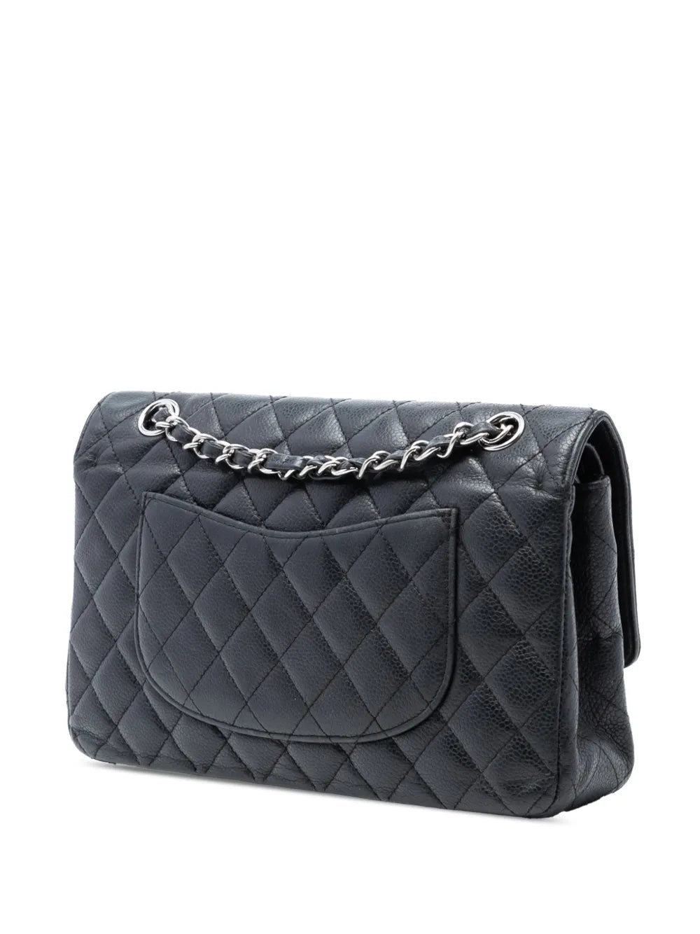 Chanel Pre Owned 2009 2010 Medium Classic Caviar Double Flap Shoulder Bag