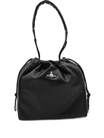 Vivienne Westwood Orb Plaque Drawstring Shoulder Bag