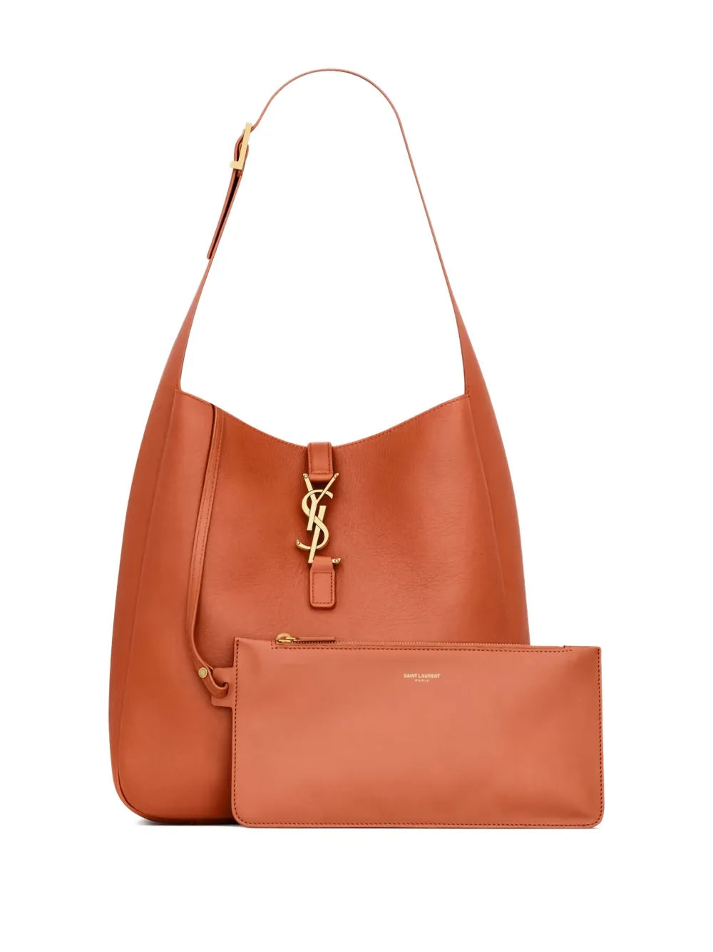 Saint Laurent Large Le 5 A 7 Buckle Leather Shoulder Bag