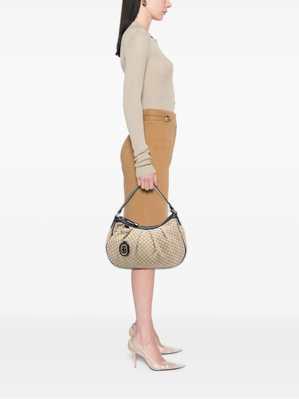 Gucci Pre Owned 2016 2025 Diamante Canvas Sukey Shoulder Bag