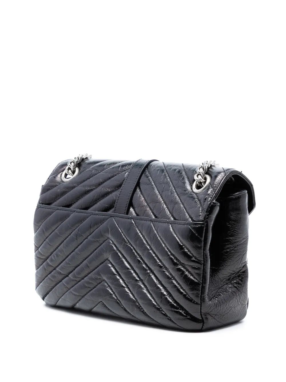 Saint Laurent Pre Owned 2015 Medium Crinkled Calfskin Punk Chain Bag Shoulder Bag