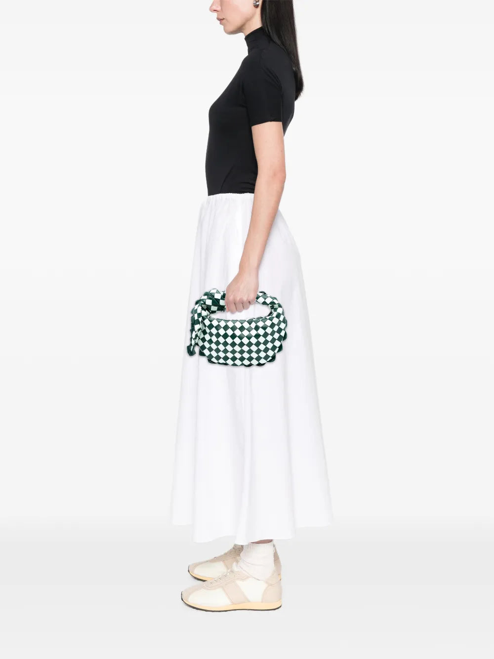 Bottega Veneta Pre Owned 2012 2025 Mini Bicolor Nappa Intrecciato Dragon Jodie Hobo Bag