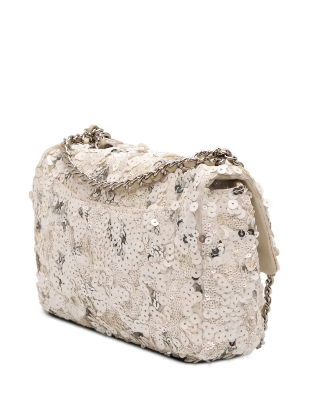 Chanel Pre Owned 2011 Mini Rectangular Classic Canvas Sequin Single Flap Shoulder Bag