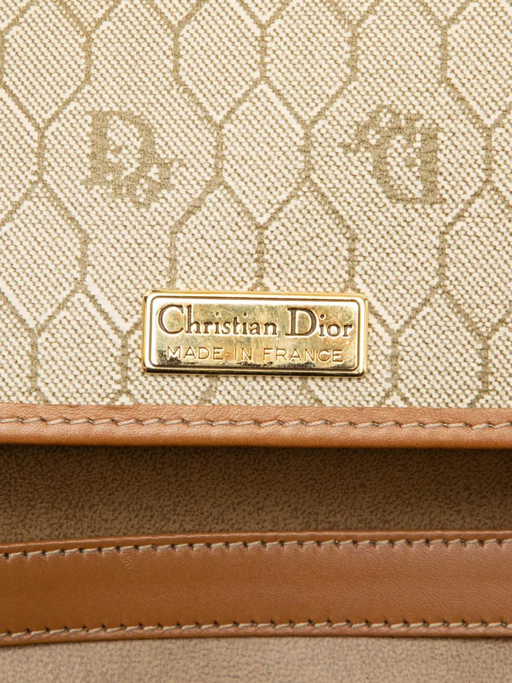 Christian Dior Pre Owned 20Th Century Honeycomb Coated Canvas Chain Shoulder Bag