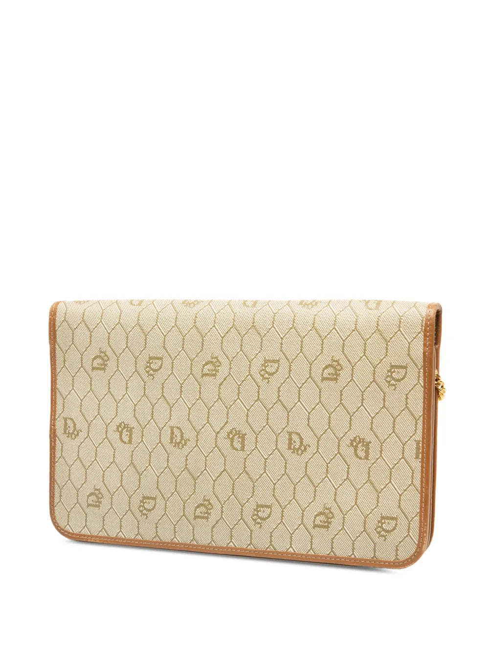 Christian Dior Pre Owned 20Th Century Honeycomb Coated Canvas Chain Shoulder Bag