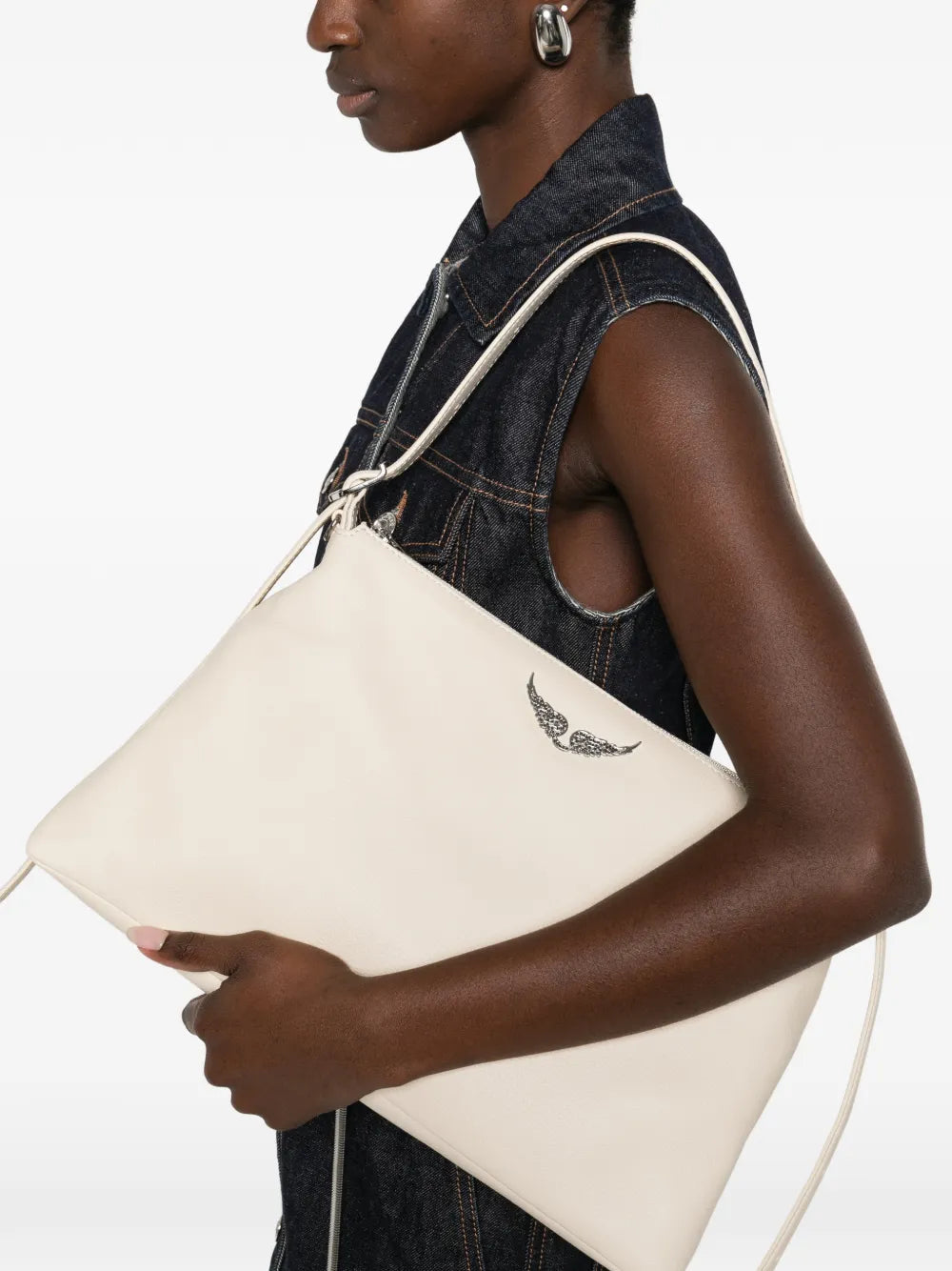 Zadigvoltaire Jim Wings Detail Top Handle Shoulder Bag