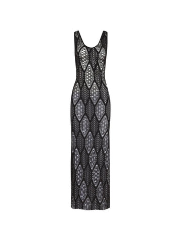 Amir Slama X Jade Picon Openwork Scoop Neck Maxi Dress