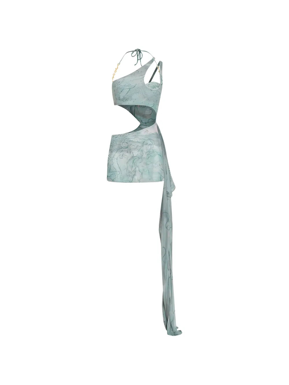 Amir Slama X Jade Picon Cut Out Asymmetric Mini Dress