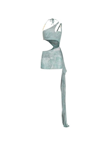 Amir Slama X Jade Picon Cut Out Asymmetric Mini Dress