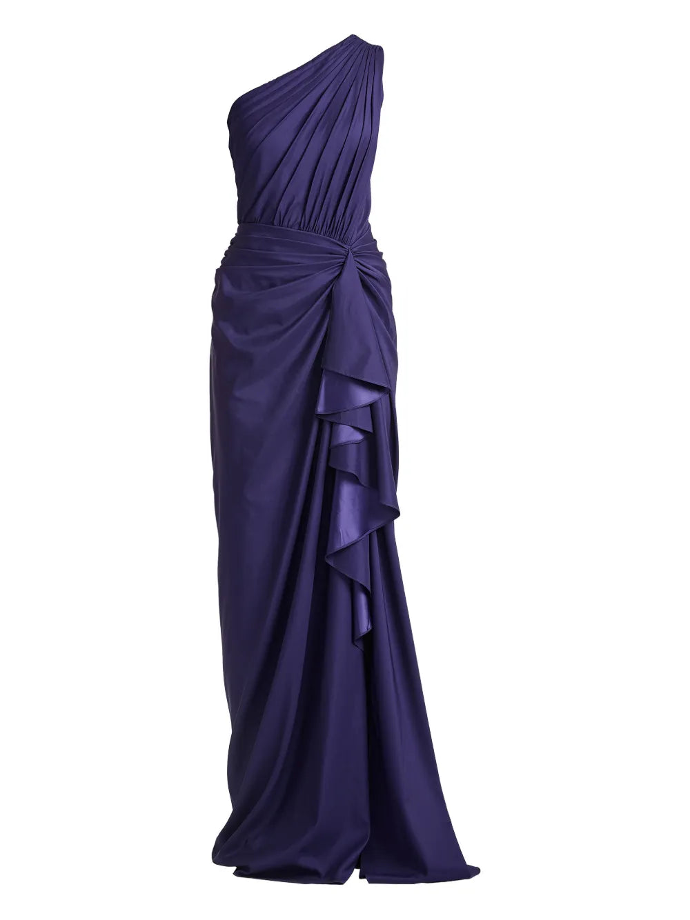 Tadashi Shoji One Shoulder Ruffled Maxi Dress