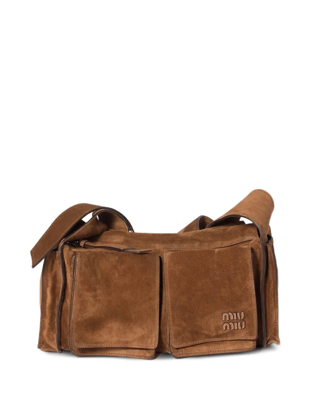 Miu Miu Utilitaire Suede Shoulder Bag