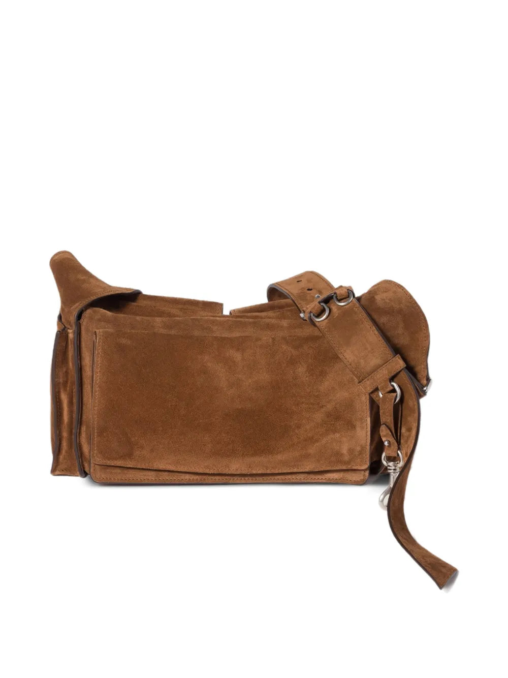 Miu Miu Utilitaire Suede Shoulder Bag