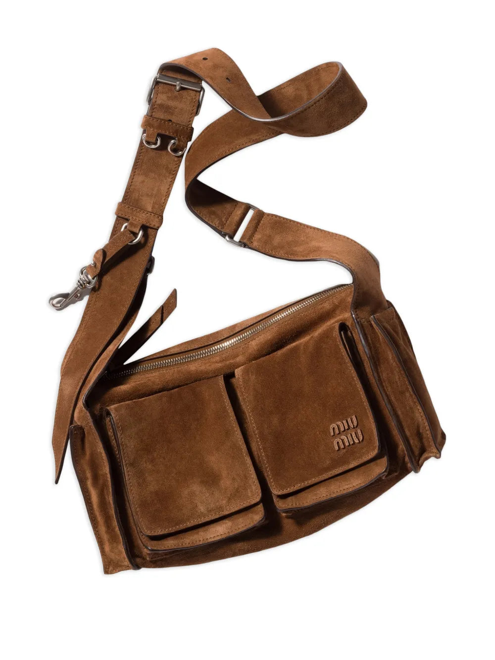 Miu Miu Utilitaire Suede Shoulder Bag