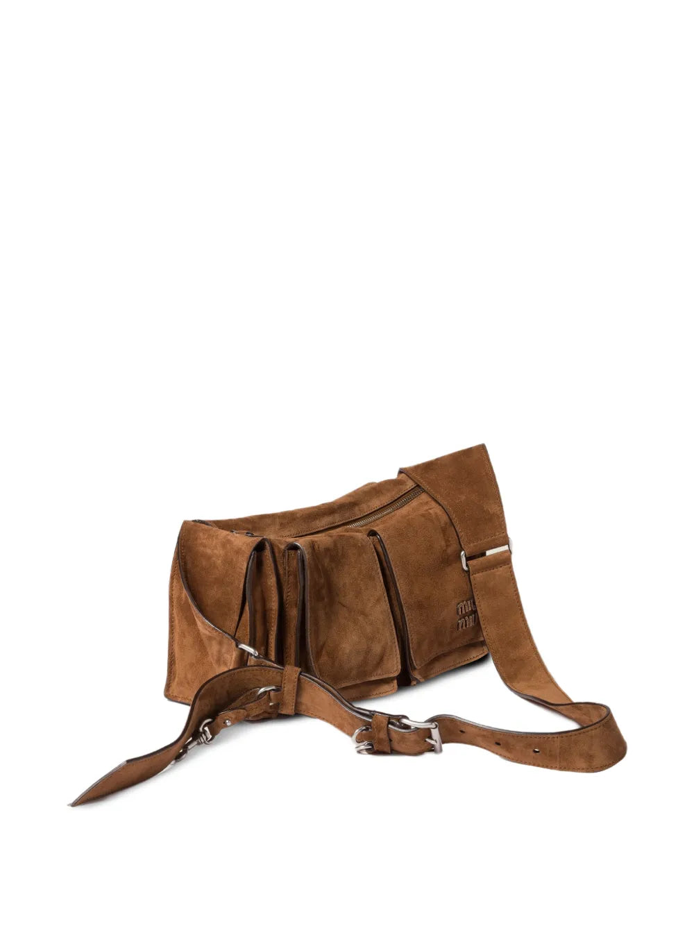 Miu Miu Utilitaire Suede Shoulder Bag